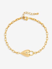 Jon Richard Gold 18K Plated and Cubic Zirconia Heart Bracelet - Image 1 of 4