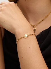 Jon Richard Gold 18K Plated and Cubic Zirconia Heart Bracelet - Image 4 of 4