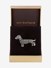 Jon Richard Black Jet Stone Sausage Dog Brooch Gift Box - Image 2 of 3