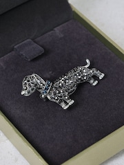 Jon Richard Black Jet Stone Sausage Dog Brooch Gift Box - Image 3 of 3