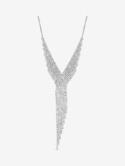 Jon Richard Silver Plated and Crystal Statement Drop Necklace - Image 1 of 2