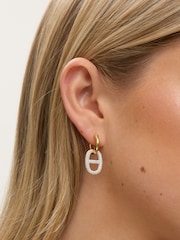 Jon Richard Gold 18K Plated and Crystal Link Drop Earrings - Image 4 of 4