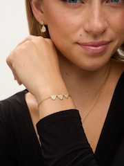 Jon Richard Gold Tone Micro Pave Heart Earrings - Image 2 of 4