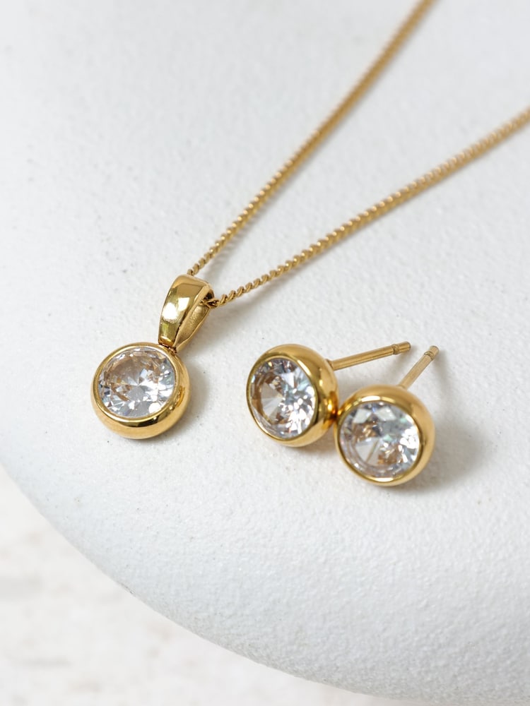 Jon Richard Gold Tone Waterproof Crystal Besel Pendant - Image 2 of 4 Jon Richard Gold Tone Waterproof Crystal Besel Pendant - Image 2 of 4