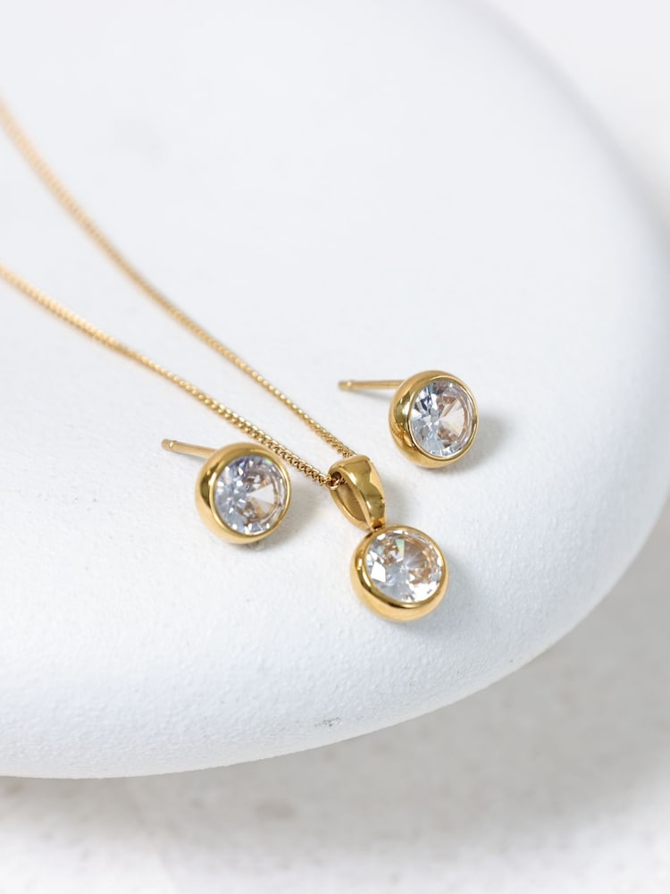 Jon Richard Gold Tone Waterproof Crystal Besel Pendant - Image 4 of 4 Jon Richard Gold Tone Waterproof Crystal Besel Pendant - Image 4 of 4