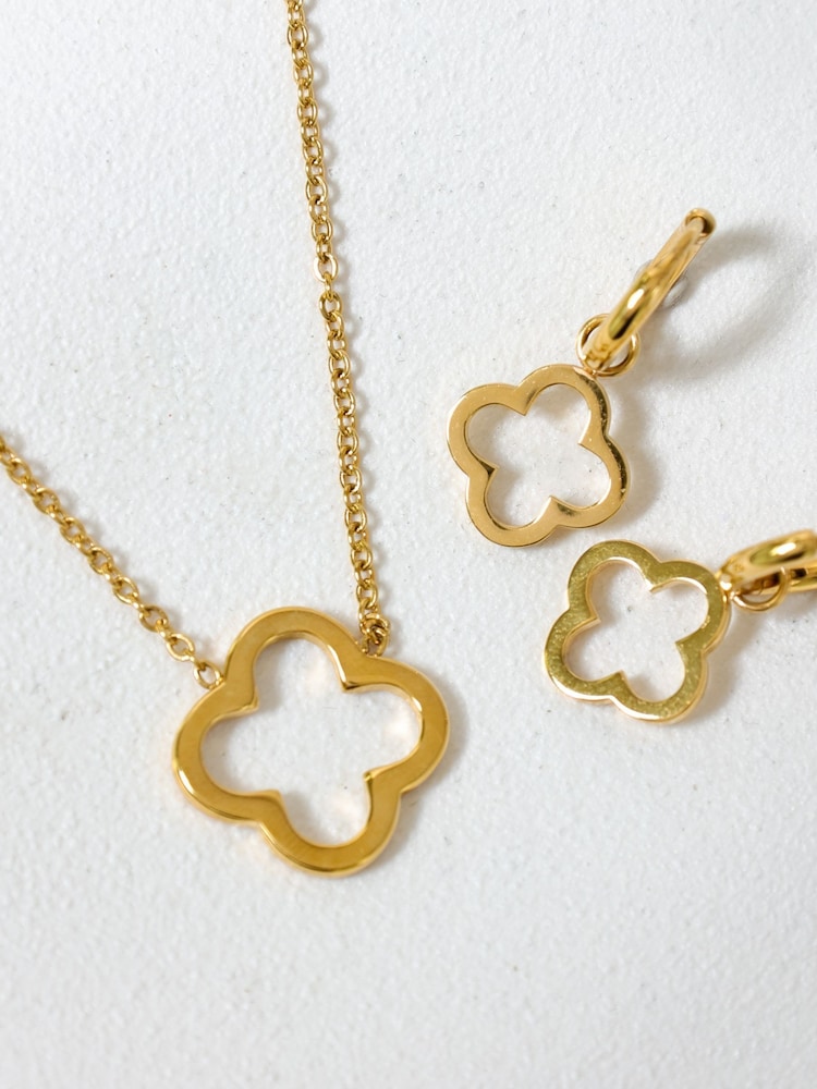 Jon Richard Gold Tone Waterproof Clover Pendant - Image 2 of 2