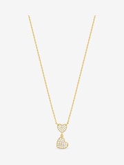 Jon Richard Gold 18K Plated Micro Pave and Heart Necklace - Image 1 of 4