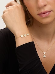 Jon Richard Gold 18K Plated Micro Pave and Heart Necklace - Image 3 of 4