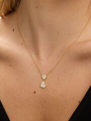 Jon Richard Gold 18K Plated Micro Pave and Heart Necklace - Image 4 of 4