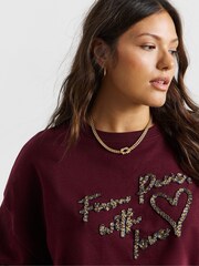 Simply Be Red Paris Slogan Graphic Sweatshirt - Image 4 of 4