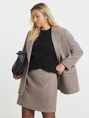 Simply Be Wool Look Tailored Mini Skirt - Bild 1 von 5