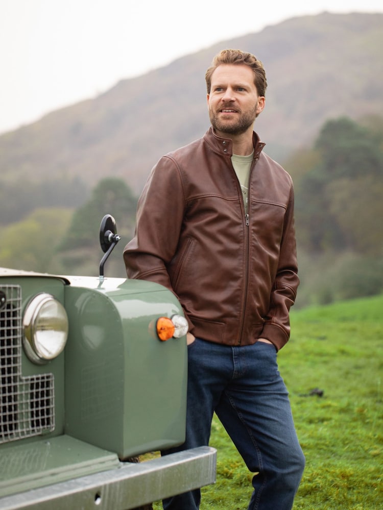 Lakeland Leather Dark Brown Hayton Suede Jacket - Image 1 of 3 Lakeland Leather Dark Brown Hayton Suede Jacket - Image 1 of 3