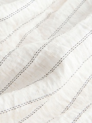 Ecru/Black Pinstripe - Smocked Waist Maxi Skirt - Image 7 of 8