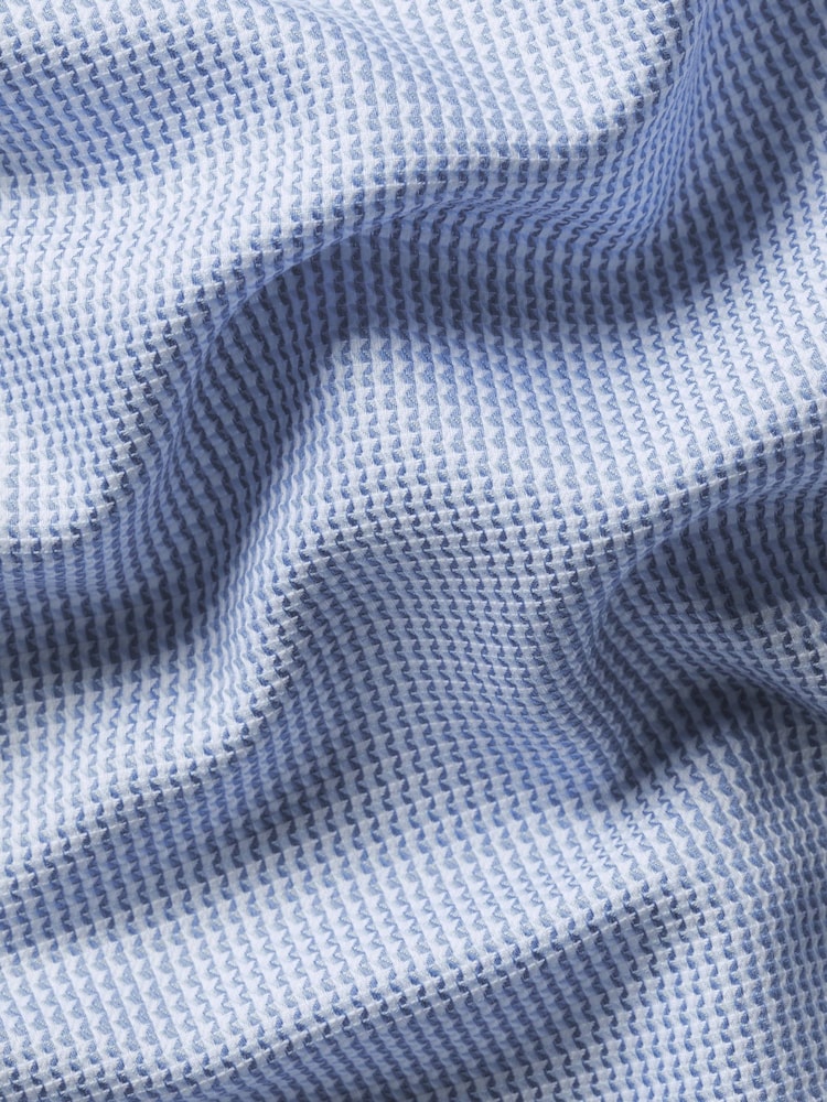 Charles Tyrwhitt Blue Cornflower Non-Iron Stretch Burlington Weave Ca Slim Fit Shirt - Image 6 of 6 Charles Tyrwhitt Blue Cornflower Non-Iron Stretch Burlington Weave Ca Slim Fit Shirt - Image 6 of 6