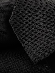 Charles Tyrwhitt Black Textured Silk Tie - Image 2 of 2