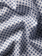 Charles Tyrwhitt Blue Non-Iron Stretch Diamond Print Slim Fit Shirt - Image 6 of 6