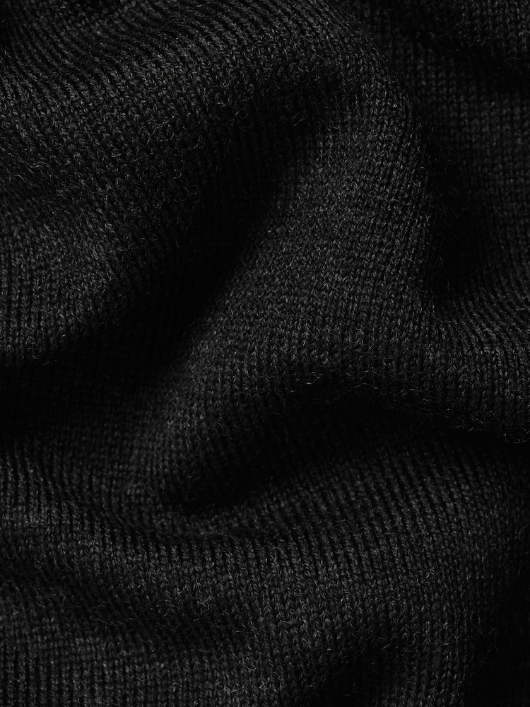 Charles Tyrwhitt Black Pure Merino V-Neck Jumper - Image 5 of 5