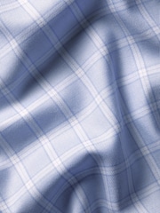 Charles Tyrwhitt Blue Sky Windowpane Check Non-Iron Twill Cutaway Slim Fit Shirt - Image 6 of 6