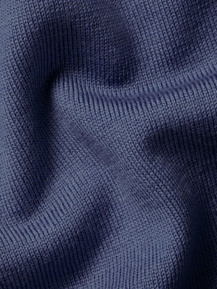 Charles Tyrwhitt Blue Pure Merino Crew Neck Jumper - Image 4 of 4 Charles Tyrwhitt Blue Pure Merino Crew Neck Jumper - Image 4 of 4