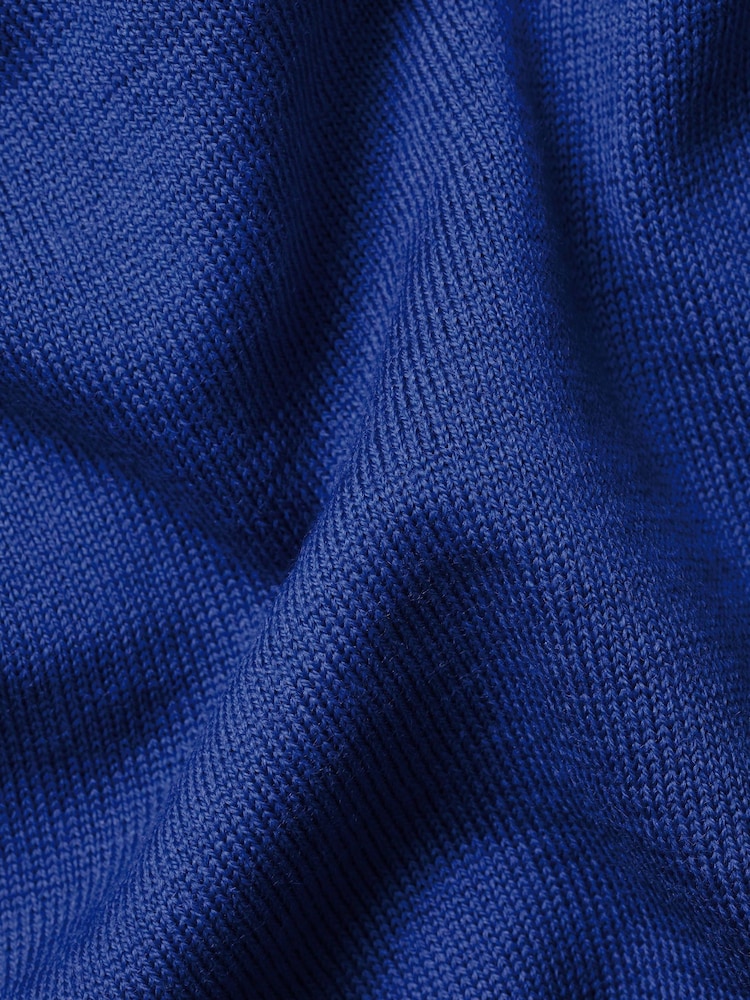 Charles Tyrwhitt Blue Merino V-Neck Jumper - Image 6 of 6