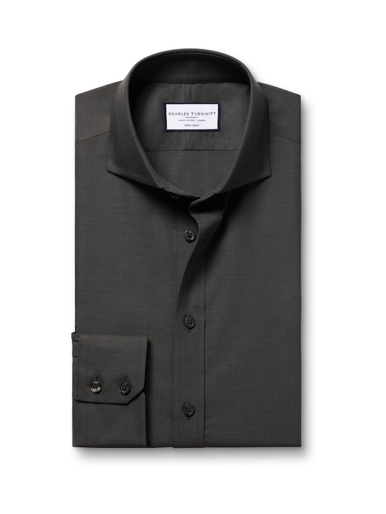 grant slim-fit non-iron dress shirt Dress Shirt Textured Solid Light Blue Non-Iron Cotton 15 The Tie Bar