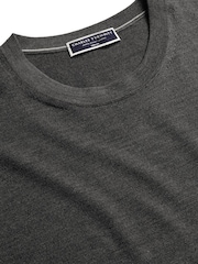 Charles Tyrwhitt Grey Pure Merino Crew Neck Jumper - Image 2 of 4