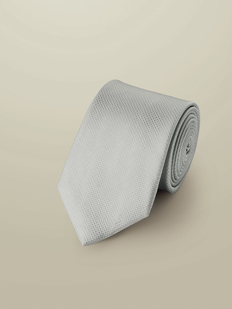 Charles Tyrwhitt Blue Ice Blue Textured Silk Tie - Image 1 of 2