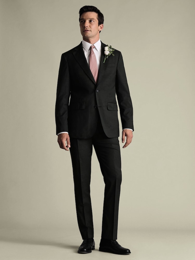 Charles Tyrwhitt Green Forest Puppytooth Slim Fit Italian Suit Jacket - Image 1 of 5 Charles Tyrwhitt Green Forest Puppytooth Slim Fit Italian Suit Jacket - Image 1 of 5