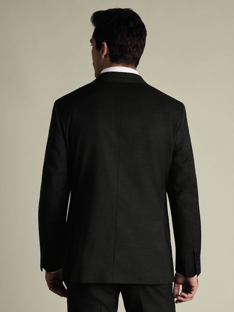 Charles Tyrwhitt Green Forest Puppytooth Slim Fit Italian Suit Jacket - Image 2 of 5 Charles Tyrwhitt Green Forest Puppytooth Slim Fit Italian Suit Jacket - Image 2 of 5
