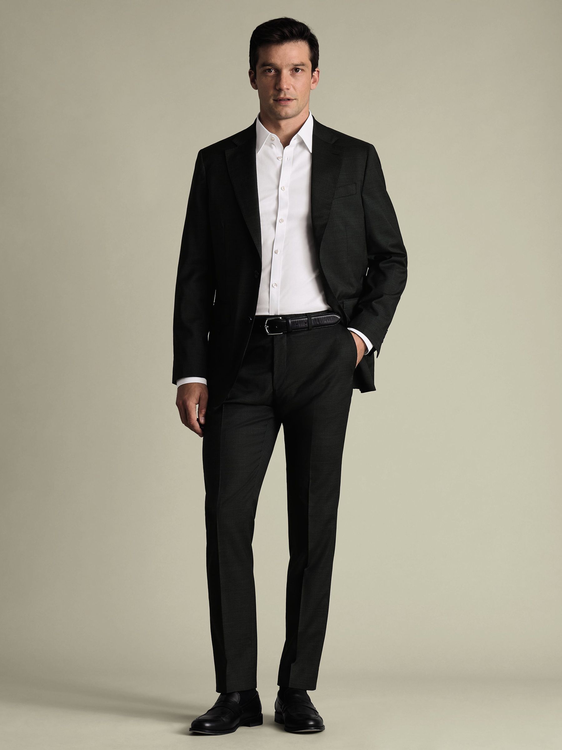 Buy Charles Tyrwhitt Green Forest Puppytooth Slim Fit Italian Suit