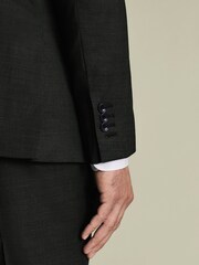 Charles Tyrwhitt Green Forest Puppytooth Slim Fit Italian Suit Jacket - Image 4 of 5