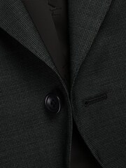 Charles Tyrwhitt Green Forest Puppytooth Slim Fit Italian Suit Jacket - Image 5 of 5