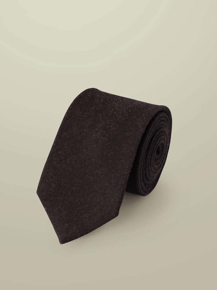 Charles Tyrwhitt Red Burgundy Red Wool Tie - Image 1 of 2 Charles Tyrwhitt Red Burgundy Red Wool Tie - Image 1 of 2