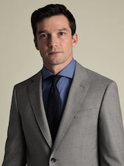 Charles Tyrwhitt Blue Ocean Non-Iron Stretch Poplin Cutaway Slim Fit Shirt - Image 4 of 8