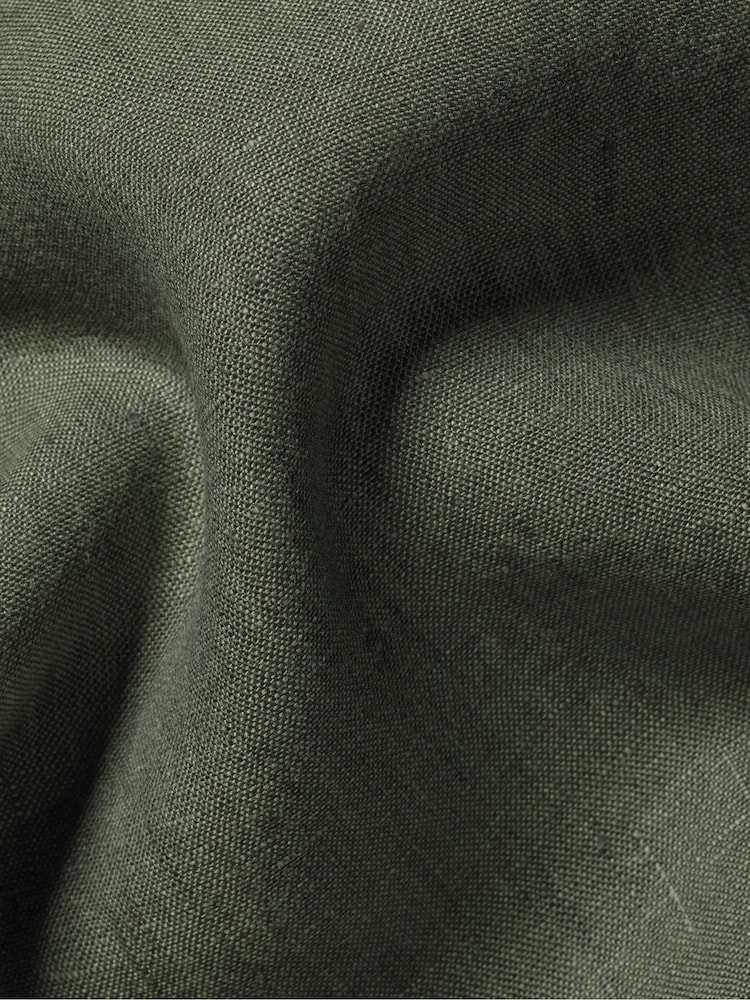 Charles Tyrwhitt Green Button Down Pure Linen Slim Fit Shirt - Image 5 of 5