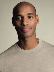 Charles Tyrwhitt Natural Limestone Pure Merino Crew Neck Jumper - Image 2 of 5