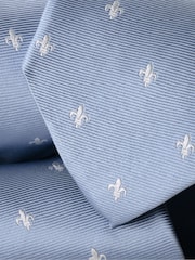 Charles Tyrwhitt Blue Fleur De Lys Silk Tie - Image 2 of 2