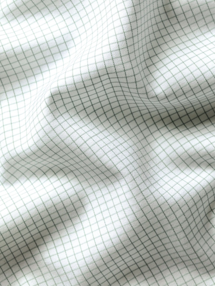 Charles Tyrwhitt Green Mini Grid Check Non-Iron Twill Slim Fit Shirt - Image 6 of 6 Charles Tyrwhitt Green Mini Grid Check Non-Iron Twill Slim Fit Shirt - Image 6 of 6