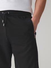 Black Slim Fit Zip Pocket Jersey Shorts - Image 4 of 8