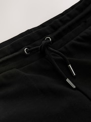 Black Slim Fit Zip Pocket Jersey Shorts - Image 8 of 8