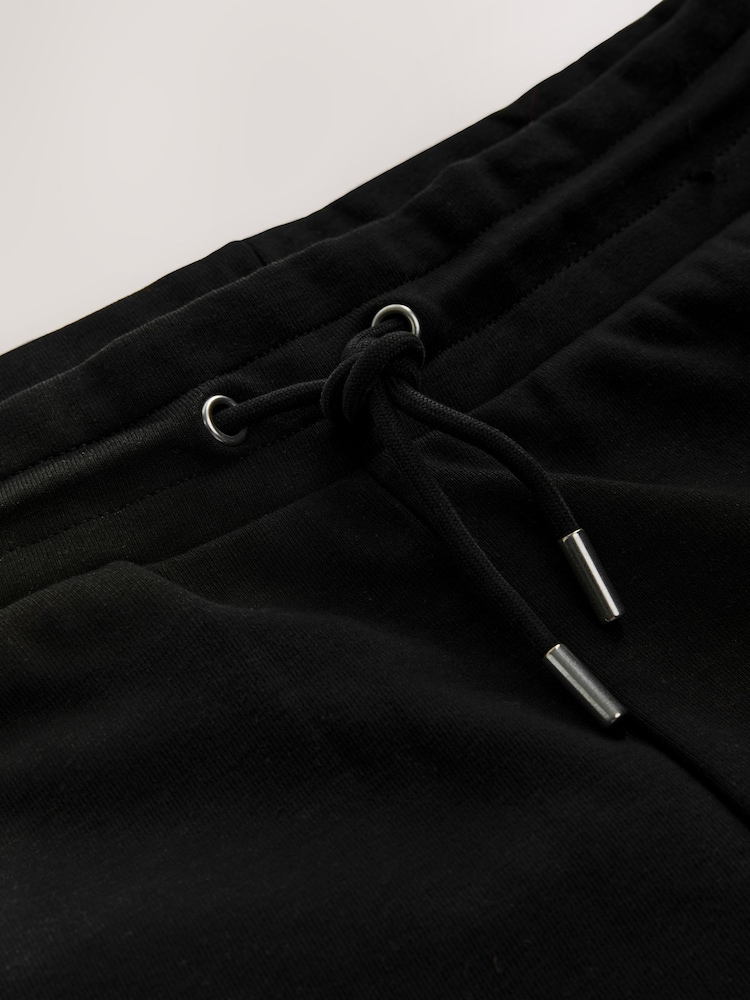 Black Slim Fit Zip Pocket Jersey Shorts - Image 8 of 8 Black Slim Fit Zip Pocket Jersey Shorts - Image 8 of 8