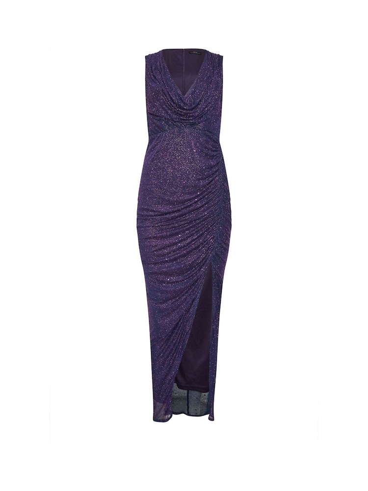 Star by Julien MacDonald Purple Jewelled Mesh Dress - Image 5 of 5 Star by Julien MacDonald Purple Jewelled Mesh Dress - Image 5 of 5