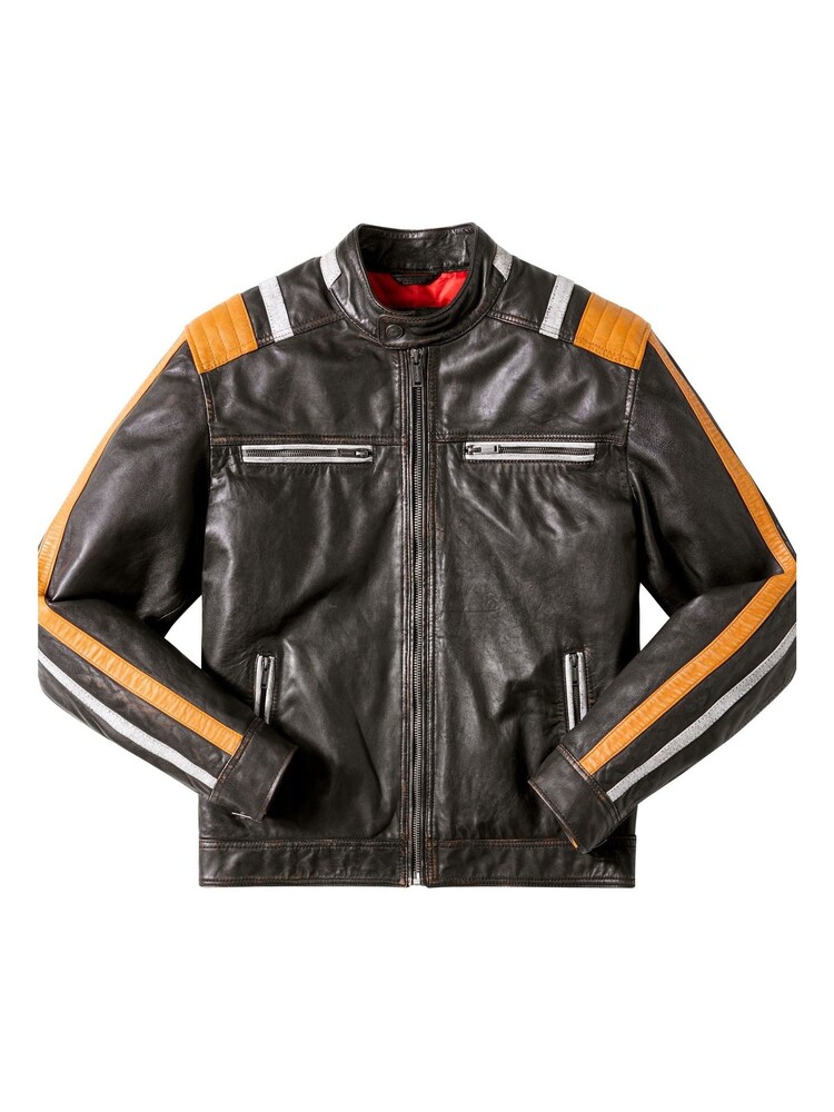 Joe Browns Black Leather Biker Jacket - Image 7 of 7 Joe Browns Black Leather Biker Jacket - Image 7 of 7