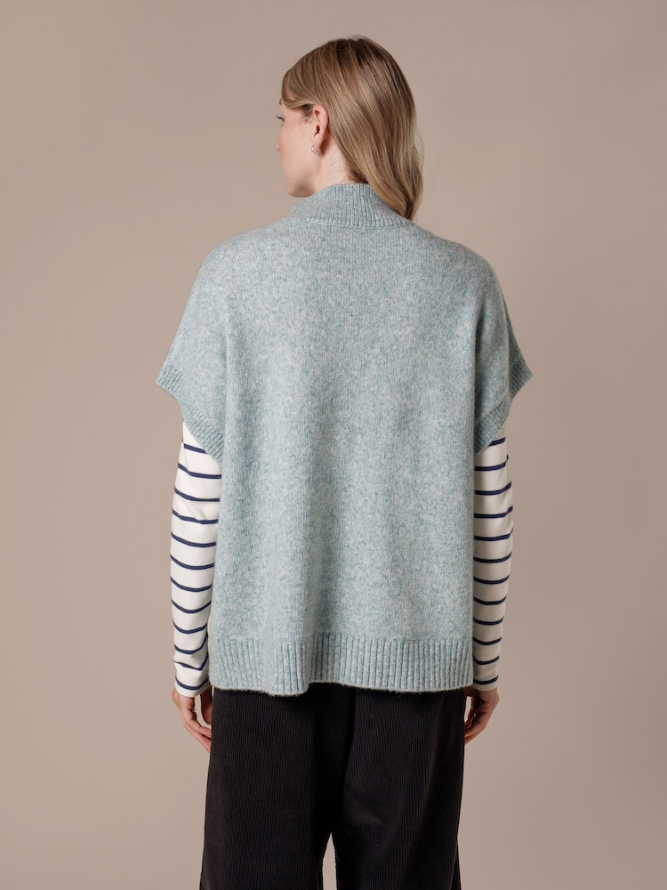 Celtic & Co. Blue Woolly Funnel Neck Top - Image 2 of 4 Celtic & Co. Blue Woolly Funnel Neck Top - Image 2 of 4