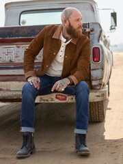 Joe Browns Brown Two-Tone Leather Jacket - Image 1 of 8