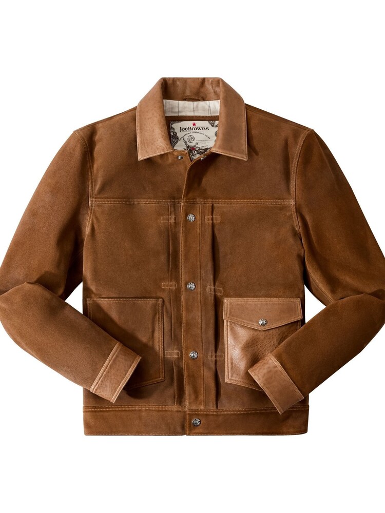 Joe Browns Brown Two-Tone Leather Jacket - Image 8 of 8 Joe Browns Brown Two-Tone Leather Jacket - Image 8 of 8