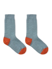 Celtic & Co. Ladies Blue Thick Merino Socks - Image 2 of 3
