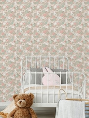 Hoopla Walls Natural Bouncing Bunnies 10m Wallpaper - Image 1 of 2