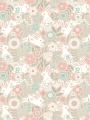 Hoopla Walls Natural Bouncing Bunnies 10m Wallpaper - Image 2 of 2