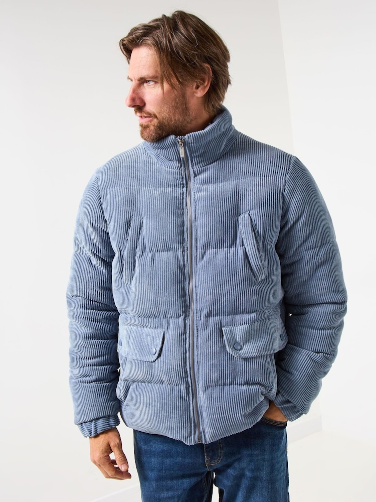 Joe Browns Blue Quilted Cord Jacket - Image 2 of 8